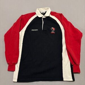 Barbarian Rugby Wear Polo Sweatshirt Black‎ Canada Casual Fall Collar Size XL
